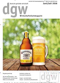 Titelbild der Ausgabe 7/2016 von dgw deutsche getränke wirtschaft. Diese Zeitschrift und viele weitere Gastronomiezeitschriften, Fashionmagazine, Beautymagazine als Abo oder epaper bei United Kiosk online kaufen.