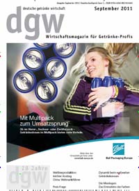 Titelbild der Ausgabe 9/2011 von dgw deutsche getränke wirtschaft. Diese Zeitschrift und viele weitere Gastronomiezeitschriften, Fashionmagazine, Beautymagazine als Abo oder epaper bei United Kiosk online kaufen.