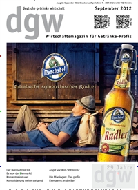 Titelbild der Ausgabe 9/2012 von dgw deutsche getränke wirtschaft. Diese Zeitschrift und viele weitere Gastronomiezeitschriften, Fashionmagazine, Beautymagazine als Abo oder epaper bei United Kiosk online kaufen.