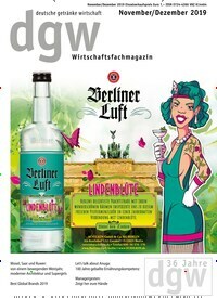 Titelbild der Ausgabe 12/2019 von dgw deutsche getränke wirtschaft. Diese Zeitschrift und viele weitere Gastronomiezeitschriften, Fashionmagazine, Beautymagazine als Abo oder epaper bei United Kiosk online kaufen.