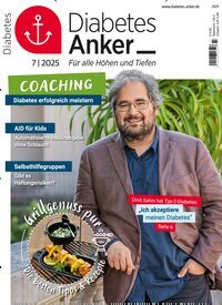 Titelbild der Ausgabe 7/2025 von Diabetes-Anker. Diese Zeitschrift und viele weitere Elternzeitschriften und Tierzeitschriften als Abo oder epaper bei United Kiosk online kaufen.