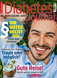 Titelbild der Ausgabe 8/2020 von Diabetes-Journal. Diese Zeitschrift und viele weitere Elternzeitschriften und Tierzeitschriften als Abo oder epaper bei United Kiosk online kaufen.