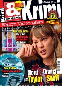 Titelbild der Ausgabe 46/2026 von die aktuelle Krimi. Diese Zeitschrift und viele weitere Reisemagazine, Freizeitmagazine und Wissensmagazine als Abo oder epaper bei United Kiosk online kaufen.