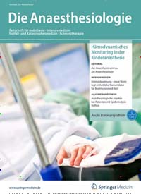 Titelbild der Ausgabe 3/2023 von Die Anaesthesiologie. Diese Zeitschrift und viele weitere Pflegezeitschriften und medizinische Fachzeitschriften als Abo oder epaper bei United Kiosk online kaufen.