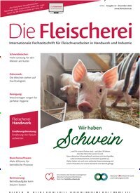 Titelbild der Ausgabe 12/2025 von Die Fleischerei. Diese Zeitschrift und viele weitere Gastronomiezeitschriften, Fashionmagazine, Beautymagazine als Abo oder epaper bei United Kiosk online kaufen.