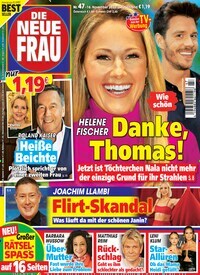 Titelbild der Ausgabe 47/2022 von Die neue Frau. Diese Zeitschrift und viele weitere Frauenzeitschriften als Abo oder epaper bei United Kiosk online kaufen.