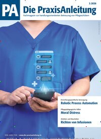 Titelbild der Ausgabe 3/2026 von Die PraxisAnleitung. Diese Zeitschrift und viele weitere Pflegezeitschriften und medizinische Fachzeitschriften als Abo oder epaper bei United Kiosk online kaufen.