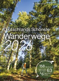 Titelbild der Ausgabe 1/2026 von Die schönsten Fernwanderwege. Diese Zeitschrift und viele weitere Sportmagazine als Abo oder epaper bei United Kiosk online kaufen.
