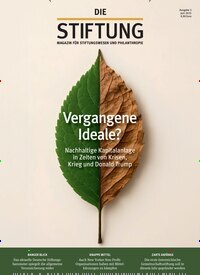 Titelbild der Ausgabe 3/2025 von DIE STIFTUNG. Diese Zeitschrift und viele weitere Businessmagazine als Abo oder epaper bei United Kiosk online kaufen.