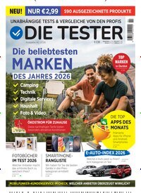 Titelbild der Ausgabe 2/2026 von Die Tester. Diese Zeitschrift und viele weitere Audiomagazine, Filmmagazine und Fotozeitschriften als Abo oder epaper bei United Kiosk online kaufen.