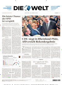 Titelbild der Ausgabe 57/2026 von Die Welt Gesamtausgabe. Diese Zeitschrift und viele weitere Zeitungsabos als Abo oder epaper bei United Kiosk online kaufen.