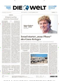 Titelbild der Ausgabe 179/2025 von Die Welt Gesamtausgabe. Diese Zeitschrift und viele weitere Zeitungsabos als Abo oder epaper bei United Kiosk online kaufen.