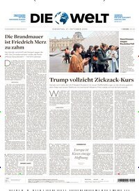 Titelbild der Ausgabe 202/2025 von Die Welt Gesamtausgabe. Diese Zeitschrift und viele weitere Zeitungsabos als Abo oder epaper bei United Kiosk online kaufen.