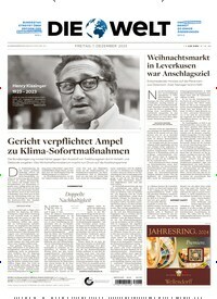 Titelbild der Ausgabe 239/2023 von Die Welt Gesamtausgabe. Diese Zeitschrift und viele weitere Zeitungsabos als Abo oder epaper bei United Kiosk online kaufen.