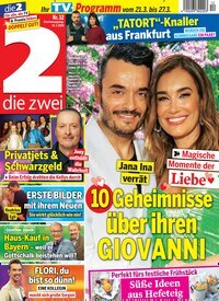 Titelbild der Ausgabe 12/2026 von die zwei. Diese Zeitschrift und viele weitere Programmzeitschriften als Abo oder epaper bei United Kiosk online kaufen.
