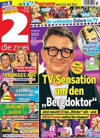 Titelbild der Ausgabe 14/2026 von die zwei. Diese Zeitschrift und viele weitere Programmzeitschriften als Abo oder epaper bei United Kiosk online kaufen.