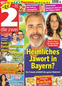 Titelbild der Ausgabe 21/2019 von die zwei. Diese Zeitschrift und viele weitere Programmzeitschriften als Abo oder epaper bei United Kiosk online kaufen.