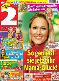 Titelbild der Ausgabe 25/2025 von die zwei. Diese Zeitschrift und viele weitere Programmzeitschriften als Abo oder epaper bei United Kiosk online kaufen.