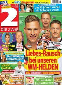 Titelbild der Ausgabe 25/2026 von die zwei. Diese Zeitschrift und viele weitere Programmzeitschriften als Abo oder epaper bei United Kiosk online kaufen.