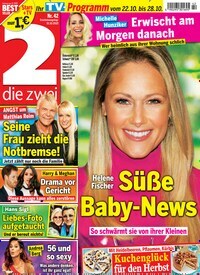 Titelbild der Ausgabe 42/2022 von die zwei. Diese Zeitschrift und viele weitere Programmzeitschriften als Abo oder epaper bei United Kiosk online kaufen.