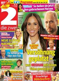 Titelbild der Ausgabe 42/2025 von die zwei. Diese Zeitschrift und viele weitere Programmzeitschriften als Abo oder epaper bei United Kiosk online kaufen.