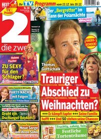 Titelbild der Ausgabe 50/2025 von die zwei. Diese Zeitschrift und viele weitere Programmzeitschriften als Abo oder epaper bei United Kiosk online kaufen.