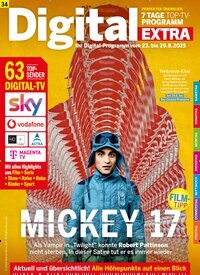 Titelbild der Ausgabe 34/2025 von Digital EXTRA. Diese Zeitschrift und viele weitere Programmzeitschriften als Abo oder epaper bei United Kiosk online kaufen.