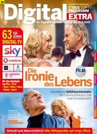 Titelbild der Ausgabe 38/2025 von Digital EXTRA. Diese Zeitschrift und viele weitere Programmzeitschriften als Abo oder epaper bei United Kiosk online kaufen.