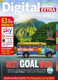 Titelbild der Ausgabe 44/2025 von Digital EXTRA. Diese Zeitschrift und viele weitere Programmzeitschriften als Abo oder epaper bei United Kiosk online kaufen.