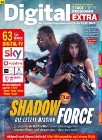 Titelbild der Ausgabe 50/2025 von Digital EXTRA. Diese Zeitschrift und viele weitere Programmzeitschriften als Abo oder epaper bei United Kiosk online kaufen.