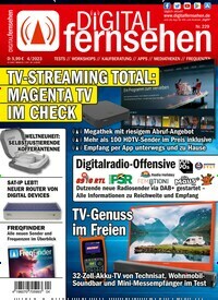 Titelbild der Ausgabe 4/2023 von Digital Fernsehen. Diese Zeitschrift und viele weitere Audiomagazine, Filmmagazine und Fotozeitschriften als Abo oder epaper bei United Kiosk online kaufen.