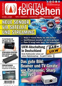 Titelbild der Ausgabe 4/2025 von Digital Fernsehen. Diese Zeitschrift und viele weitere Audiomagazine, Filmmagazine und Fotozeitschriften als Abo oder epaper bei United Kiosk online kaufen.