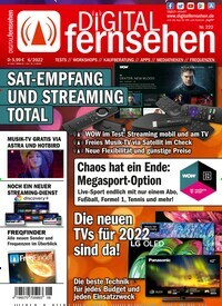 Titelbild der Ausgabe 6/2022 von Digital Fernsehen. Diese Zeitschrift und viele weitere Audiomagazine, Filmmagazine und Fotozeitschriften als Abo oder epaper bei United Kiosk online kaufen.