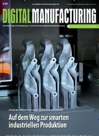 Titelbild der Ausgabe 5/2019 von Digital Manufacturing. Diese Zeitschrift und viele weitere Industriemagazine und Handwerkmagazine als Abo oder epaper bei United Kiosk online kaufen.