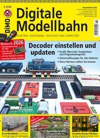 Titelbild der Ausgabe 2/2026 von Digitale Modellbahn. Diese Zeitschrift und viele weitere Reisemagazine, Freizeitmagazine und Wissensmagazine als Abo oder epaper bei United Kiosk online kaufen.