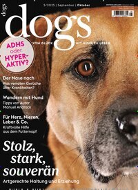 Titelbild der Ausgabe 5/2025 von Dogs. Diese Zeitschrift und viele weitere Elternzeitschriften und Tierzeitschriften als Abo oder epaper bei United Kiosk online kaufen.