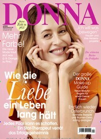 Titelbild der Ausgabe 4/2022 von Donna. Diese Zeitschrift und viele weitere Frauenzeitschriften als Abo oder epaper bei United Kiosk online kaufen.