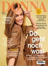 Titelbild der Ausgabe 10/2025 von Donna. Diese Zeitschrift und viele weitere Frauenzeitschriften als Abo oder epaper bei United Kiosk online kaufen.