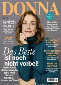 Titelbild der Ausgabe 11/2021 von Donna. Diese Zeitschrift und viele weitere Frauenzeitschriften als Abo oder epaper bei United Kiosk online kaufen.