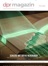 Titelbild der Ausgabe 8/2026 von dpr Magazin. Diese Zeitschrift und viele weitere Logistikmagazine und Medienmagazine als Abo oder epaper bei United Kiosk online kaufen.