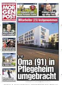 Titelbild der Ausgabe 16/2026 von Dresdner Morgenpost. Diese Zeitschrift und viele weitere Zeitungsabos als Abo oder epaper bei United Kiosk online kaufen.