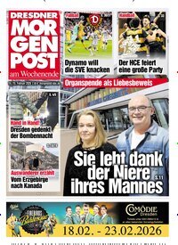 Titelbild der Ausgabe 38/2026 von Dresdner Morgenpost. Diese Zeitschrift und viele weitere Zeitungsabos als Abo oder epaper bei United Kiosk online kaufen.