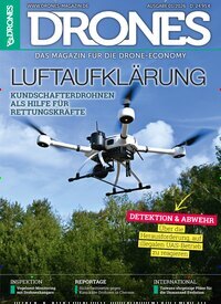 Titelbild der Ausgabe 1/2026 von Drones. Diese Zeitschrift und viele weitere Computerzeitschriften, Tabletmagazine und Smartphonemagazine als Abo oder epaper bei United Kiosk online kaufen.