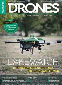 Titelbild der Ausgabe 2/2024 von Drones. Diese Zeitschrift und viele weitere Computerzeitschriften, Tabletmagazine und Smartphonemagazine als Abo oder epaper bei United Kiosk online kaufen.