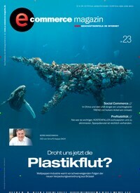 Titelbild der Ausgabe 4/2023 von e-commerce magazin. Diese Zeitschrift und viele weitere Businessmagazine als Abo oder epaper bei United Kiosk online kaufen.