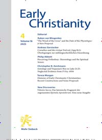 Titelbild der Ausgabe 4/2025 von Early Christianity (EC). Diese Zeitschrift und viele weitere Kunstmagazine und Kulturmagazine als Abo oder epaper bei United Kiosk online kaufen.