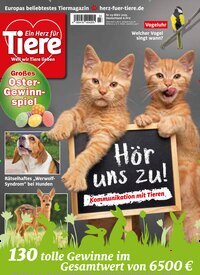 Titelbild der Ausgabe 3/2025 von Ein Herz für Tiere. Diese Zeitschrift und viele weitere Elternzeitschriften und Tierzeitschriften als Abo oder epaper bei United Kiosk online kaufen.