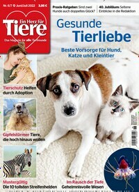 Titelbild der Ausgabe 7/2022 von Ein Herz für Tiere. Diese Zeitschrift und viele weitere Elternzeitschriften und Tierzeitschriften als Abo oder epaper bei United Kiosk online kaufen.