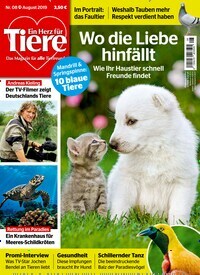 Titelbild der Ausgabe 8/2019 von Ein Herz für Tiere. Diese Zeitschrift und viele weitere Elternzeitschriften und Tierzeitschriften als Abo oder epaper bei United Kiosk online kaufen.