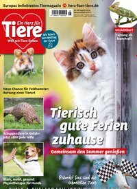 Titelbild der Ausgabe 8/2025 von Ein Herz für Tiere. Diese Zeitschrift und viele weitere Elternzeitschriften und Tierzeitschriften als Abo oder epaper bei United Kiosk online kaufen.